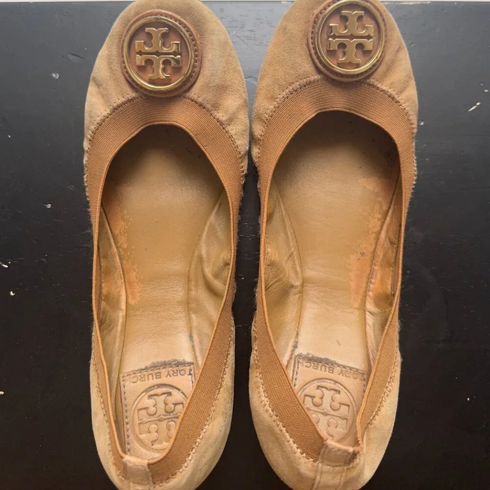 TORY BURCH Caroline Suede Ballerina Flats - Picture 5 of 12